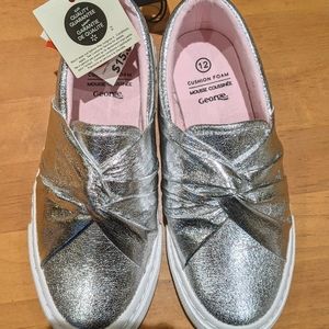 Girl New Silver shoes size 12